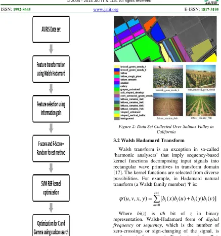 Figure 2: Data Set Collected Over Salinas Valley in California 