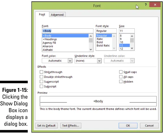 Figure 1-15: Clicking the 