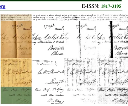 Figure 3: Result Of All Images In Handwritten Dataset Of DIBCO 2011 In the row 6, since the text of the original image 