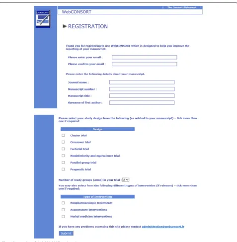 Fig. 6 Screen shot of WebCONSORT study website