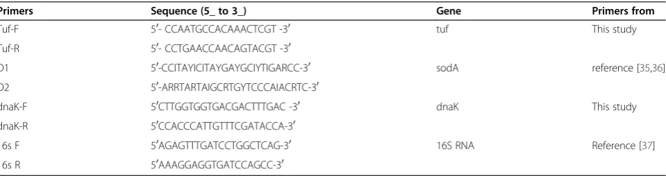 Table 1 Primers used in this study