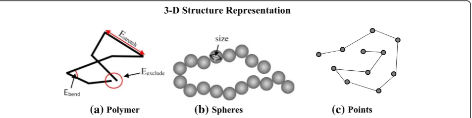 Fig. 1 Chromosome and genome 3-D structure representation for models from Hi-C data. The different models used for representing 3-Dchromosome and genome structure by various methods using Hi-C data for modeling chromosomes and genome 3-D structure