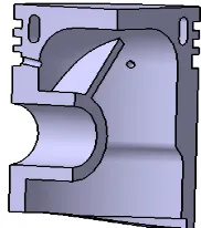 Figure 6:  The Three-Dimensional Model Of The Piston After Optimization 
