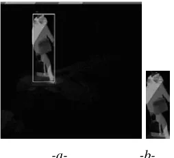 Figure .6 PETS2006 Video, -A- View Frame In Grayscale And –B- Extracted People In Motion In 