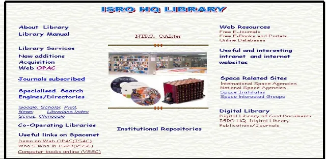 Figure 2: E-Collections at ISRO HQ Library   