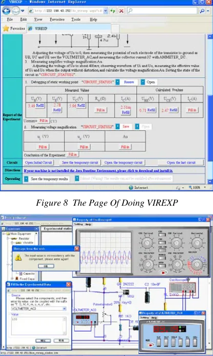 Figure 8  The Page Of Doing VIREXP 