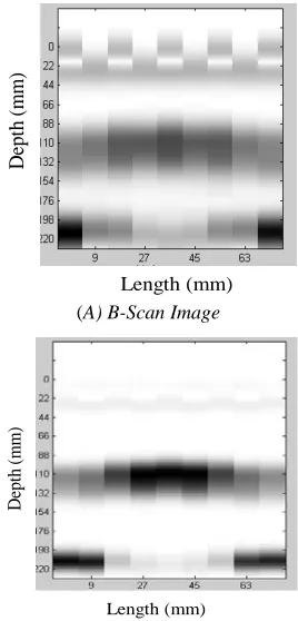 Figure 8: Simulation Results With The Bar (B) Array SAFT Imaging Result Located On The 5th Aperture Scanning Line