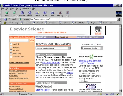Fig 3a: Web site of a Virtual Library 