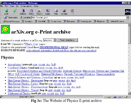 Fig 3e: The Website of Physics E-print archive 