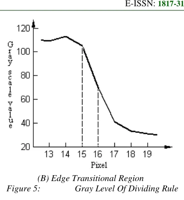 Figure 5: (B) Edge Transitional Region  Gray Level Of Dividing Rule 