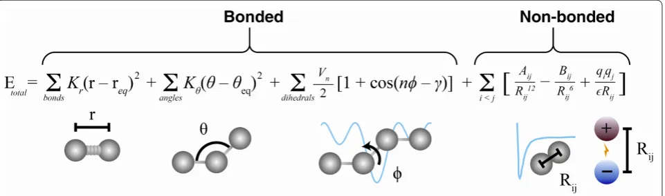Figure 3. An example of an equation used to approximate the atomic forces that govern molecular movement