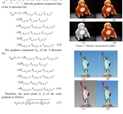 Figure 1: Monkey Segmentation Effect (C)                                          (D)  
