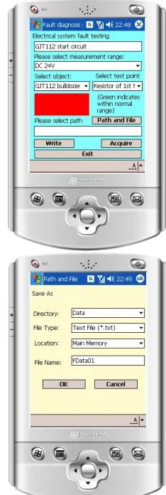 Figure 3 (A) Main Panel, (B) Saving Data Panel   