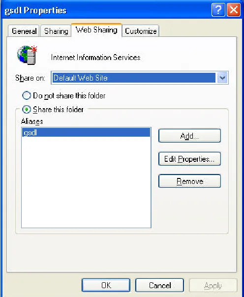Fig. 10: Setting up aliasing and other properties 