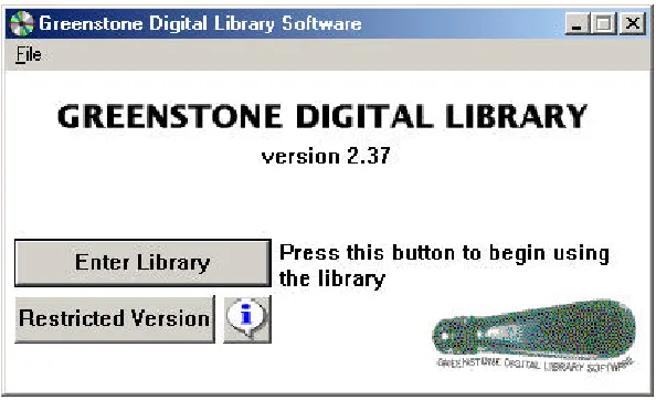 Fig. 11: Running the Greenstone 