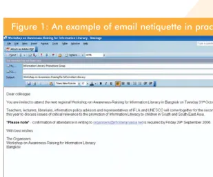 Figure 1: An example of email netiquette in practice