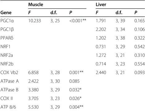 Table 6 Two-way ANOVA results comparing parameters between cold-acclimated normal thryoid, hypothyroid, andT2- or T3-supplemented fisha