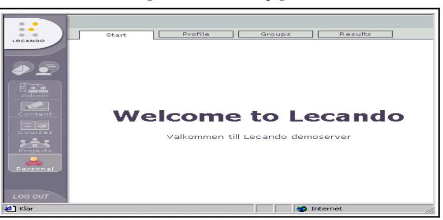 Figure 4.3 Lecando Startpage 
