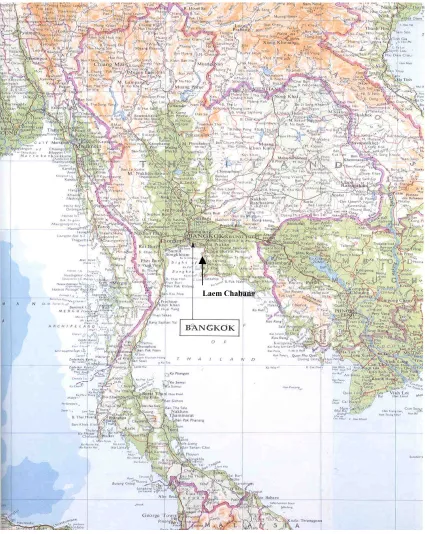 Figure 1:  Map of ThailandSource:     Port Authority of Thailand