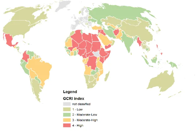 Figure 4: GCRI results for 2018. Source: JRC. 