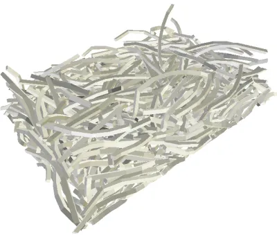 Figure 3.5: An example of the ﬁnal orientation of a set of meshes aftersimulation.