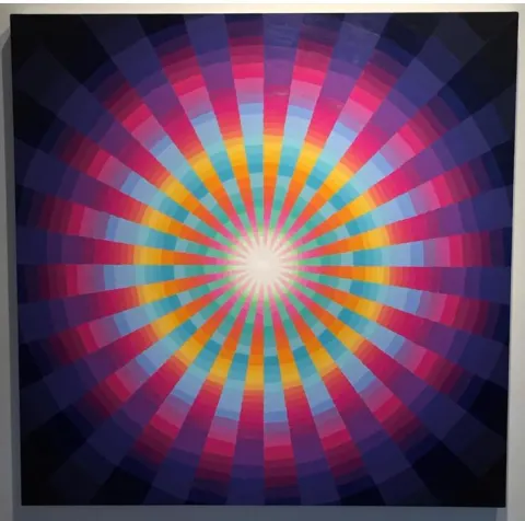 Figure 10. One Pointedness, 2016, acrylic on panel, 40” x 40” 