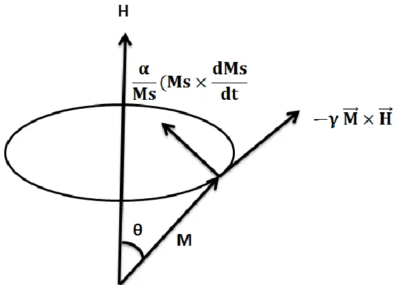 Figure 1.9: Precessional motion of spin in external magnetic field 