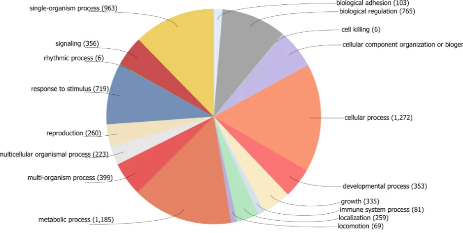 Figure 2. GO terms assigned to PHI-base accessions in Version 3.6 mapped to a biological process.