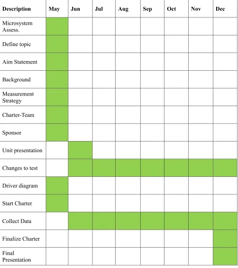 Figure F1 Project Timeline for 2017 
