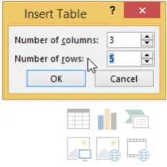 Figure 44 – a formatted table is added