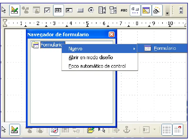 Figura 7.5. Creación de nuevo formulario