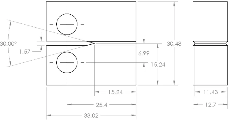 Figure 6.  The specimens were cut from a plate of Inconel 617 obtained from Thyssen 