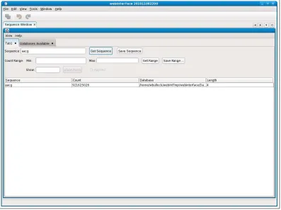 Figure 2.1: Search results for sequence aacg