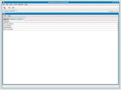 Figure 2.3: List of available databases