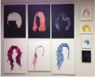 Figure 6 Hair Paintings, Fall 2013