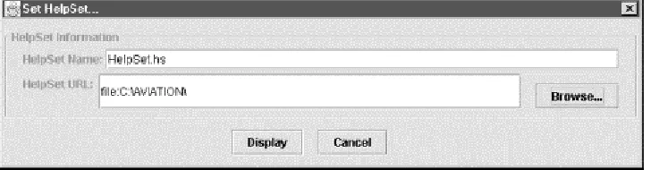 Figure 1.3. HelpSet Viewer: specifying a HelpSet  
