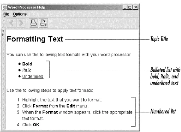 Figure 4.2. Displaying formatted text 