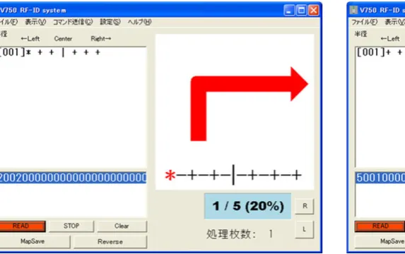 Fig. 9 GUI for the case of RF-ID antenna reading 1001 RF-ID tag