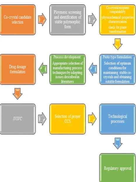 Figure 5: Schematic representation involved in translational development of co-crystals.