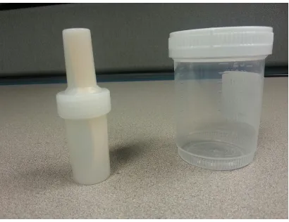 Figure 1. Whizpop vs. standard urine container.  