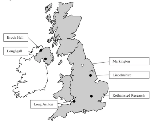 Figure 1. 2008 Multi-site yield trial locations