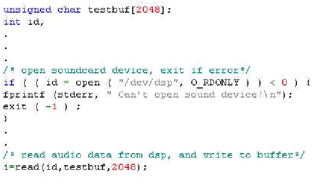 Figure 2-1 Open and read sound device 