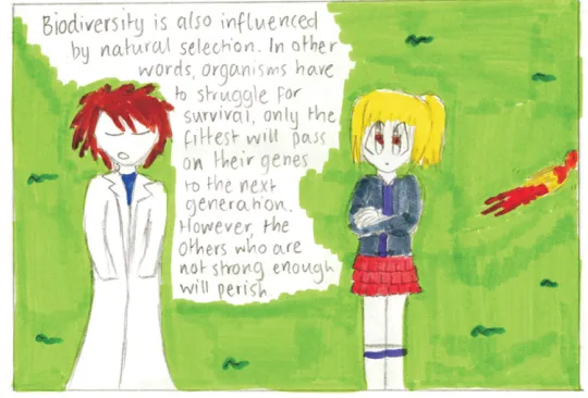 Figure 1. The storyline of the comic was inspired by authors’ personal experience at Rothamsted during the induction day with reference to a popular movie