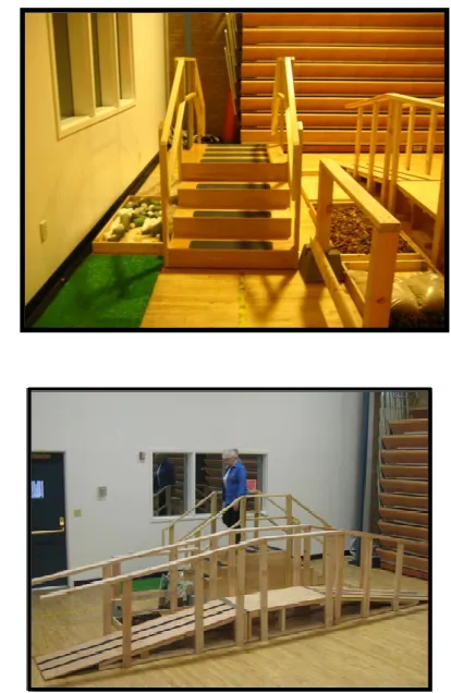 Figure 2. Modified Functional Obstacle Course (with and without a Participant) 