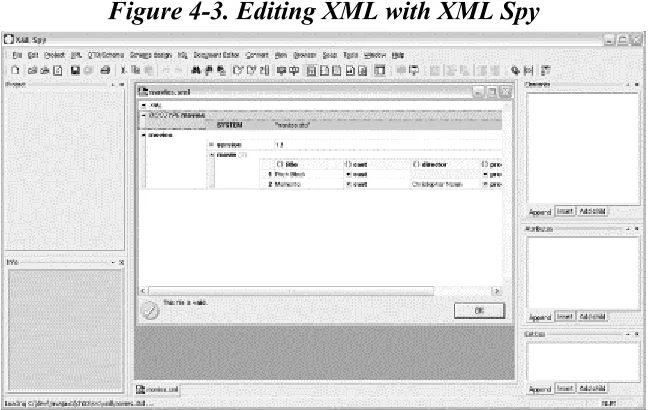 Figure 4-3. Editing XML with XML Spy 