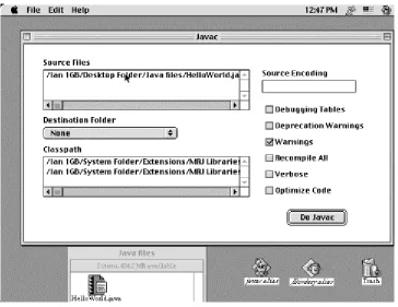 Figure 1-1. MacOS 8 Javac window 