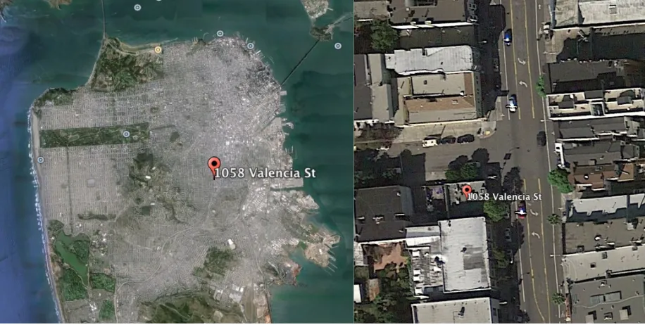 Figure   9   1058   Valencia   St.,   The   Mission.   Source:   Google   Earth,   2014   