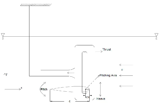 Figure 8: Flapping fins simulation model in CFD environment 