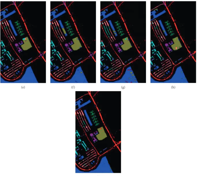 Figure 6: Classiﬁcation results on the University of Pavia dataset with 40 training samples per class