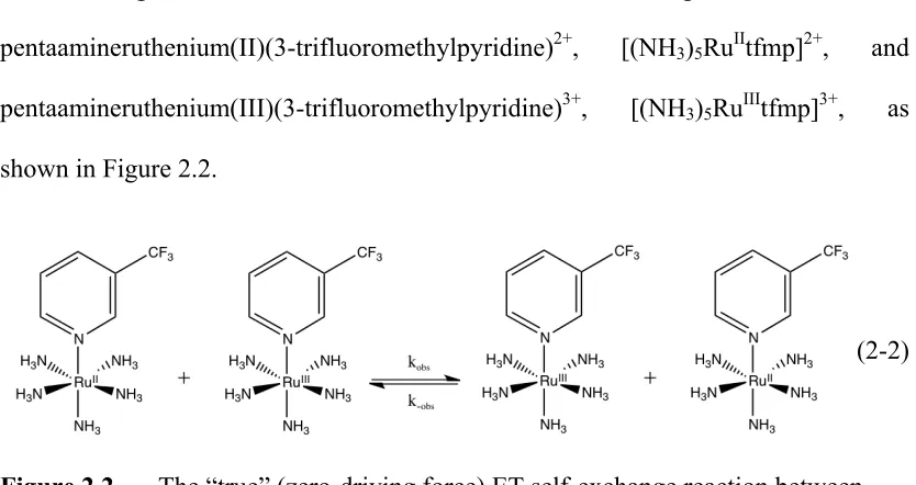 Figure 2.2 The “true” (zero-driving force) ET self-exchange reaction between 